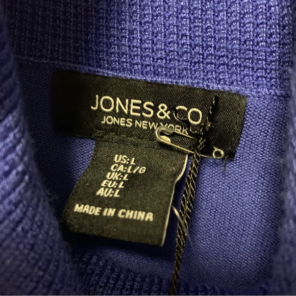 Jones New York blue sweater NWT large - Picture 4 of 7